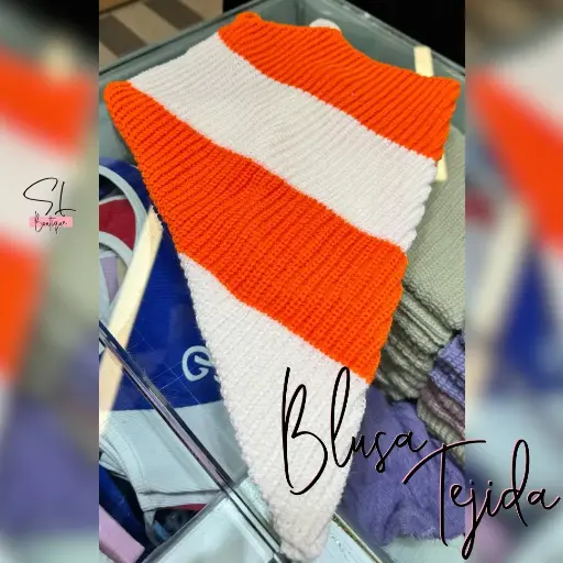 Blusa Tejida Bi-Color